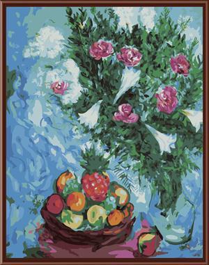 canvas oil painting still life flower and fruit wholesales abstract diy oil painting by number GX6432