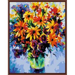 malen nach zahlen auf leinwand mit blume bild gx6375