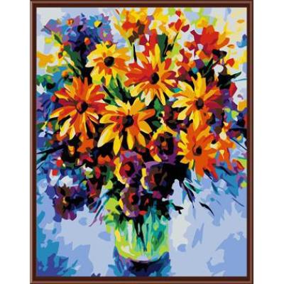 paint by numbers on canvas with flower picture GX6375