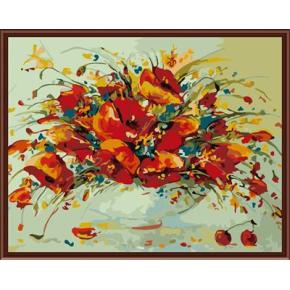 Blume bild auf leinwand Öl malen nach zahlen, leinwand Ölgemälde gx6361