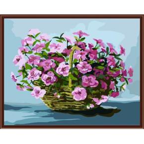 acryl Öl auf leinwand gemälde von nummer mit blume bild gx6403 yiwu kunst lieferanten