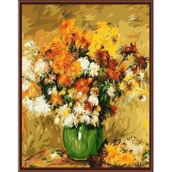 abstrakte sonnenblumen mit handbemalte vase Ölbild auf leinwand gemälde von nummer gx6417 großhandel kunst lieferanten yiwu