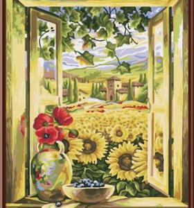 Ölbild auf leinwand gemälde von nummer gx6419 sonnenblumen design großhandel kunst lieferanten yiwu