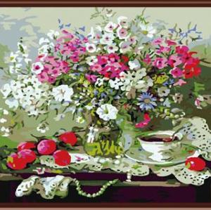 canvas oil painting still life flower and fruit design oil painting by numbers GX6438