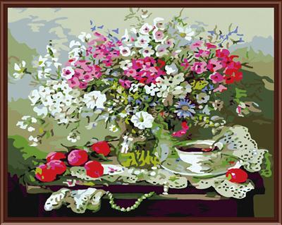canvas oil painting still life flower and fruit design oil painting by numbers GX6438