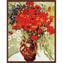 flower canvas oil paintings,diy painting by numbers new flower design GX6396