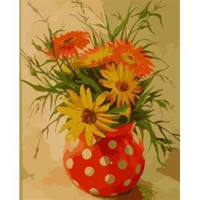 abstrakte digitale malen nach zahlen gx6660 blume und vase Bild stilllebenmalerei