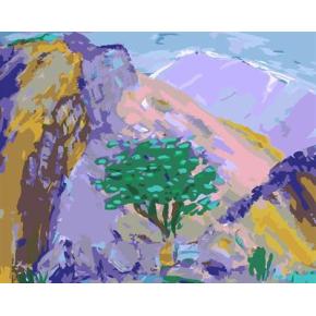 Landschaft baum design canvs Ölfarbe durch die anzahl gx6677