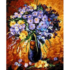 Handmaded digitale Ölgemälde auf leinwand 2015 fabrik neue design-rote blume mit vase stillleben gx6745