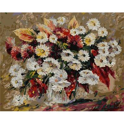 digital oil painting astract painting by numbers with flower picture 2015 new design GX6752