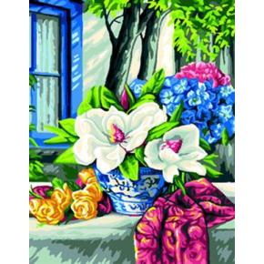 gx6719 2015 neues design handmaded Ölgemälde von nummer blume bild