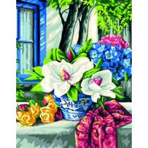 GX6719 2015 new design handmaded oil painting by number flower picture