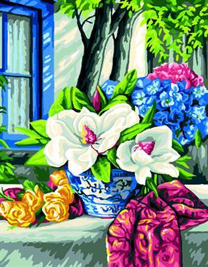GX6719 2015 new design handmaded oil painting by number flower picture