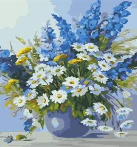 Naturel lienzo al óleo abstracta pintura by números con imagen de la flor GX6738