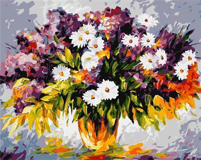handmaded digital oil painting on canvas 2015 factory new flower design still life GX6749