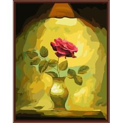 Gx6817 pintura by número 2015 óleo de la lona pintura se levantó flor y el florero imagen
