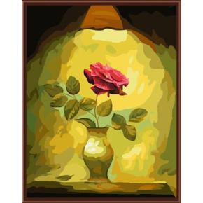 gx6817 malen nach zahlen 2015 leinwand Ölgemälde mit rosa blume und vase bild