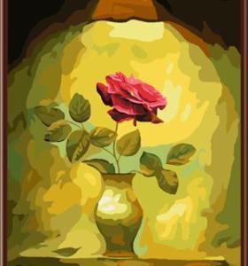 gx6817 malen nach zahlen 2015 leinwand Ölgemälde mit rosa blume und vase bild