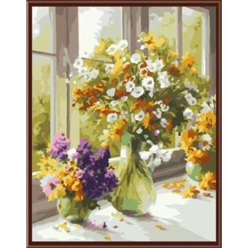 still life flower design oil painting by numbers GX6803 wholesales new design 2015