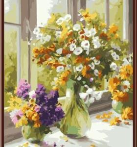 still life flower design oil painting by numbers GX6803 wholesales new design 2015