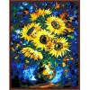 abstract sunflower with vase handpainted oil painting on canvas painting by number GX6416 wholesales art suppliers yiwu