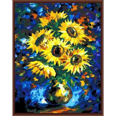 abstrakte sonnenblumen mit handbemalte vase Ölbild auf leinwand gemälde von nummer gx6416 großhandel kunst lieferanten yiwu