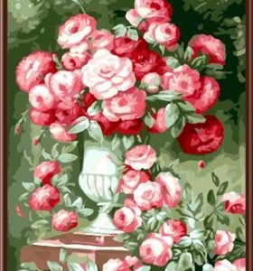 modern oil painting by numbers on canvae flower picture GX6860