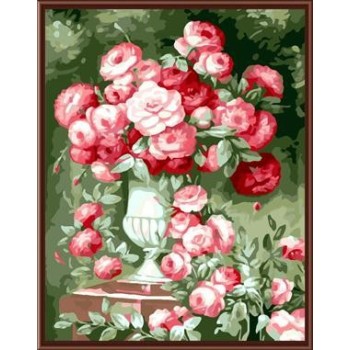 modern oil painting by numbers on canvae flower picture GX6860
