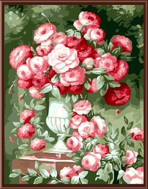 modern oil painting by numbers on canvae flower picture GX6860