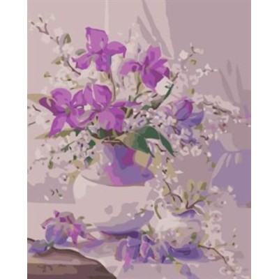 GX6921 abstract oil painting by numbers canvas oil painting still life flower and vase picture