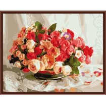 GX6855 flower picture by numbers oil abstract painting for home docor