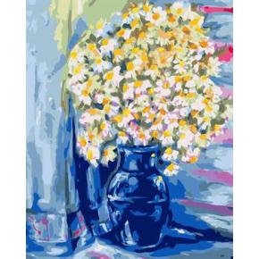 todavía flor de la vida de la foto con florero canvs aceite de pintura por número gx6673