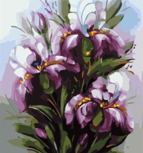 Pintura diy by números imagen de la flor de aceite artista conjunto de colores para principiantes GX7074