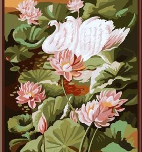 GX6824 flower design painting on canvas diy paint by numbers