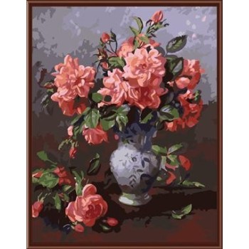 oil handmaded painting by numbers paint boy brand GX6829 still life flower with vase design