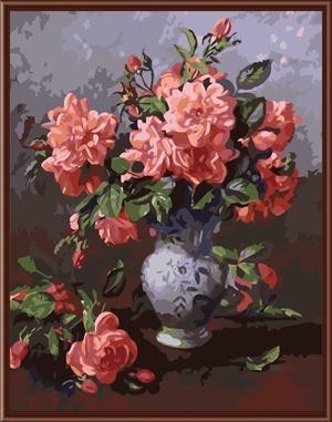 oil handmaded painting by numbers paint boy brand GX6829 still life flower with vase design