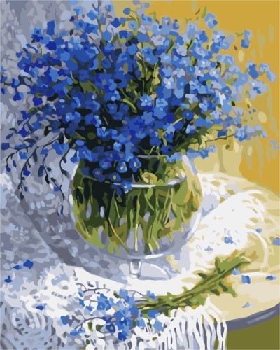 new flower design number painting on canvas for wholesale GX7210