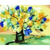 wooden frame canvas diy oil painting by numbers kit with flower picture for home decor GX7217