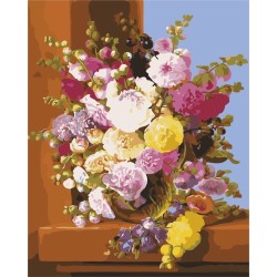 leinwand wand art diy Öl malen nach zahlen mit blume bild für wohnkultur gx7219