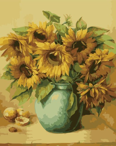 art drawing set sunflower diy oil painting by numbers for living room decor GX7221