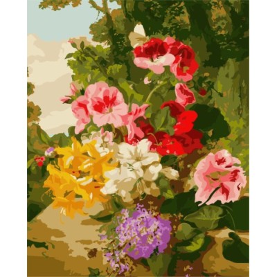 wall decoration diy painting by bumbers kit with flower picture GX7225