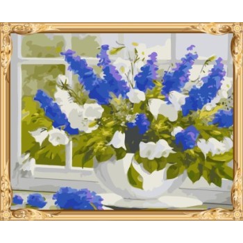 wall decoration frames flower oil painting by numbers on canvas GX7237