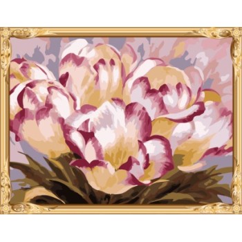 GX7261 2015 new flower picture canvas oil paint by numbers kit for beginners