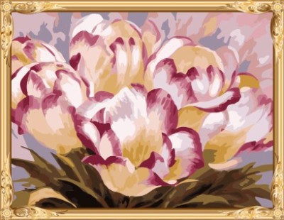 GX7261 2015 new flower picture canvas oil paint by numbers kit for beginners