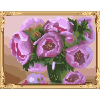 GX7264 yiwu wholesales hot flower oil painting by numbers for living room decor