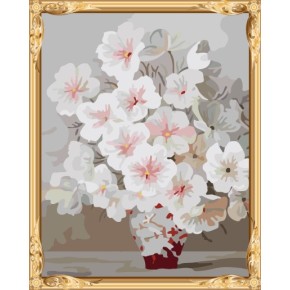 gx7331 hot blume Öl malen nach zahlen mit holzrahmen