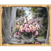 GX7343 Acrylic paint flower diy oil painting by numbers for home decor