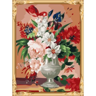 2015 hot flower oil paint by numbers for home decor GX7292
