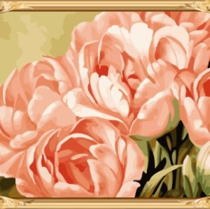 GX7268 new hot photo flower oil painting by numbers kits for home decor