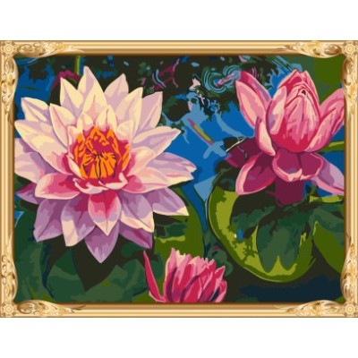 Gx7282 yiwu ventas al por mayor foto de la flor abstracta pintura by números con marco de madera